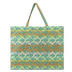 Colorful Tropical Print Pattern Zipper Large Tote Bag by dflcprints