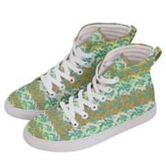 Colorful Tropical Print Pattern Men s Hi-top Skate Sneakers by dflcprints