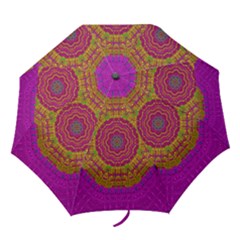 Summer Sun Shine In A Sunshine Mandala Folding Umbrellas by pepitasart