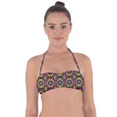 Artwork By Patrick-squares-5 Halter Bandeau Bikini Top by ArtworkByPatrick