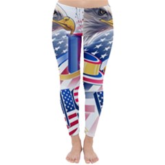 United States Of America Usa  Images Independence Day Classic Winter Leggings