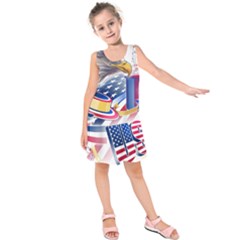 United States Of America Usa  Images Independence Day Kids  Sleeveless Dress