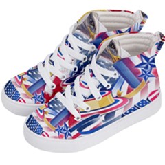 United States Of America Usa  Images Independence Day Kid s Hi-top Skate Sneakers
