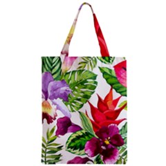 Vector Pattern Tropical Zipper Classic Tote Bag