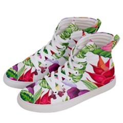 Vector Pattern Tropical Men s Hi-top Skate Sneakers by Sapixe