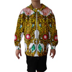 Traditional Thai Style Painting Hooded Wind Breaker (kids) by Sapixe