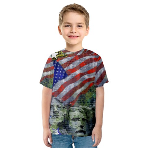 Usa United States Of America Images Independence Day Kids  Sport Mesh Tee by Sapixe