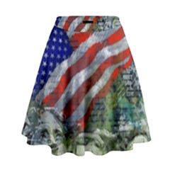 Usa United States Of America Images Independence Day High Waist Skirt by Sapixe