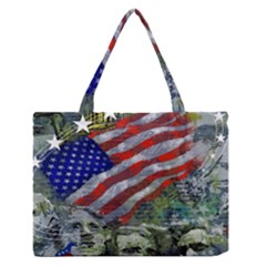 Usa United States Of America Images Independence Day Zipper Medium Tote Bag by Sapixe