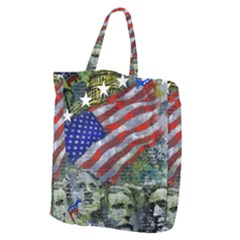 Usa United States Of America Images Independence Day Giant Grocery Zipper Tote by Sapixe