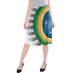 Seal Of The Brazilian Army Midi Beach Skirt by abbeyz71