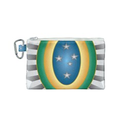 Seal Of The Brazilian Army Canvas Cosmetic Bag (small) by abbeyz71