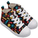 Virus Pattern Kid s Mid-Top Canvas Sneakers View3