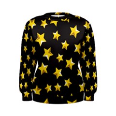 Yellow Stars Pattern Women s Sweatshirt