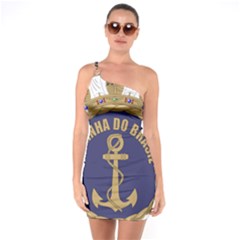 Seal Of Brazilian Navy  One Soulder Bodycon Dress