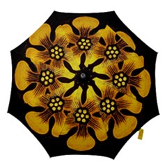 Yellow Flower Stained Glass Colorful Glass Hook Handle Umbrellas (large)