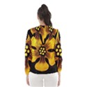 Yellow Flower Stained Glass Colorful Glass Hooded Wind Breaker (Women) View2