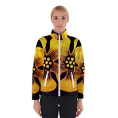 Yellow Flower Stained Glass Colorful Glass Winterwear by Sapixe