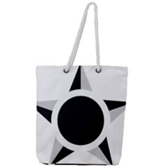 Roundel Of Brazilian Air Force (low Visibility) Full Print Rope Handle Tote (large) by abbeyz71