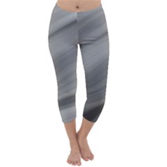 Wave Form Texture Background Capri Winter Leggings  by Sapixe