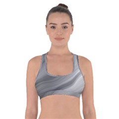 Wave Form Texture Background Cross Back Sports Bra by Sapixe