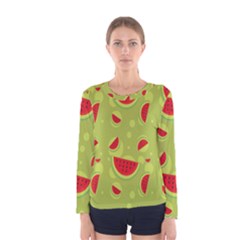 Watermelon Fruit Patterns Women s Long Sleeve Tee