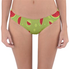 Watermelon Fruit Patterns Reversible Hipster Bikini Bottoms