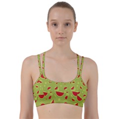 Watermelon Fruit Patterns Line Them Up Sports Bra