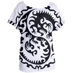 Ying Yang Tattoo Women s Oversized Tee