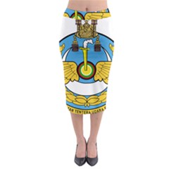 Emblem Of Royal Brunei Air Force Midi Pencil Skirt by abbeyz71