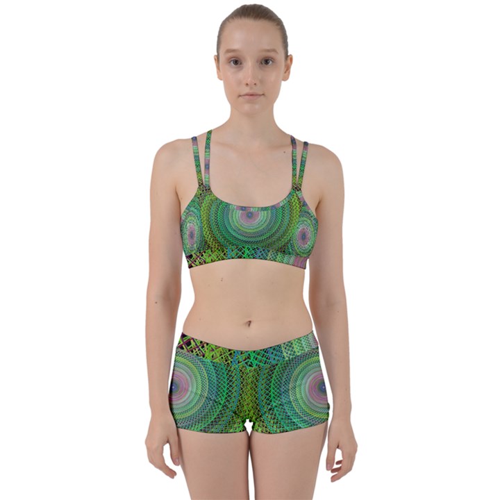 Wire Woven Vector Graphic Women s Sports Set