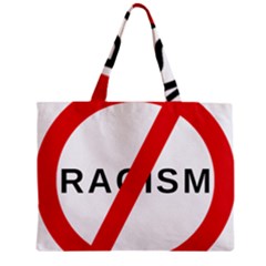 No Racism Zipper Mini Tote Bag