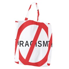 No Racism Giant Grocery Zipper Tote by demongstore