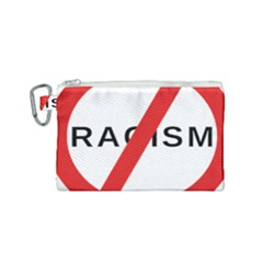 No Racism Canvas Cosmetic Bag (small) by demongstore