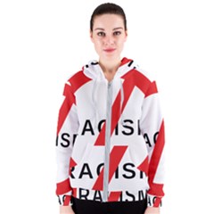 2000px No Racism Svg Women s Zipper Hoodie by demongstore