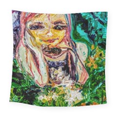 Mermaid 1 Square Tapestry (large) by bestdesignintheworld