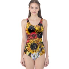 Sunflowers In A Scott House One Piece Swimsuit