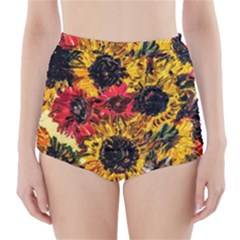 Sunflowers In A Scott House High-waisted Bikini Bottoms by bestdesignintheworld