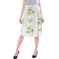 Photographic Floral Decorative Pattern Midi Beach Skirt by dflcprints
