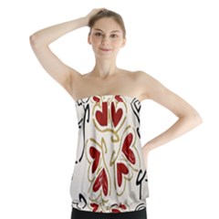 Loving Hearts Strapless Top by Art2City