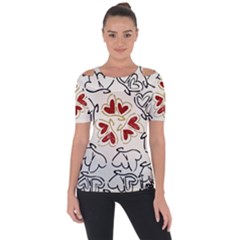 Loving Hearts Short Sleeve Top by Art2City