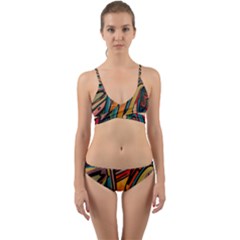 Vivid Colours Wrap Around Bikini Set by Sapixe