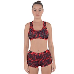 Volcanic Textures Racerback Boyleg Bikini Set by Sapixe