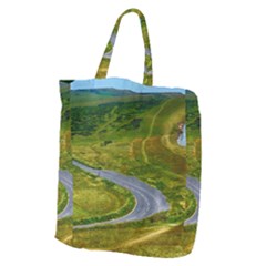 Cliff Coast Road Landscape Travel Giant Grocery Zipper Tote by Sapixe
