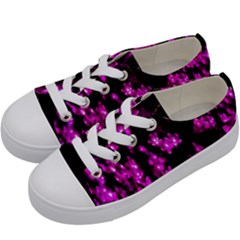 Abstract Background Purple Bright Kids  Low Top Canvas Sneakers by Sapixe