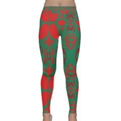 Christmas Background Classic Yoga Leggings by Sapixe