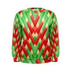 Christmas Geometric 3d Design Women s Sweatshirt