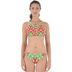 Christmas Geometric 3d Design Perfectly Cut Out Bikini Set by Sapixe