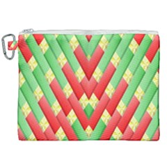 Christmas Geometric 3d Design Canvas Cosmetic Bag (xxl)