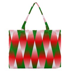 Christmas Geometric Background Zipper Medium Tote Bag by Sapixe